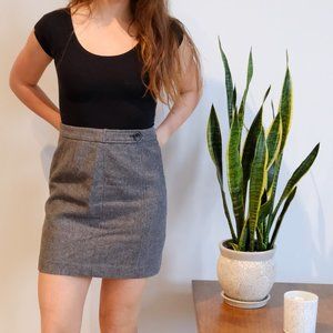 Grey Wool Skirt
